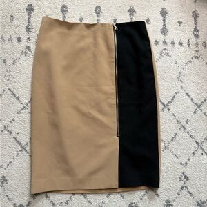 Ann Taylor pencil skirt asymmetric zip size 6